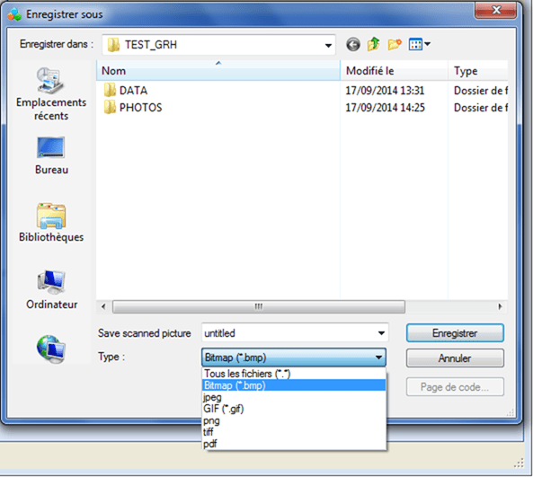 Boite DIalog Save As